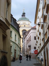 Olomouc- Michalská ulice a kostel sv.Michala-Foto:Ulrych Mir.