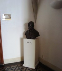 Olomouc-Horní náměstí-Radnice-busta T.G.Masaryka ve Velkém zasedacím sále-Foto:Ulrych Mir.
