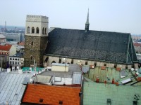 Olomouc-Horní náměstí-pohled z radniční věže na kostel sv.Mořice-Foto:Ulrych Mir.