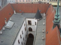 Olomouc-Horní náměstí-radniční nádvoří z věže-Foto:Ulrych Mir.