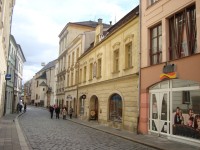 Olomouc-Kateřinská ulice-dům s malbou na průčelí-Foto:Ulrych Mir.