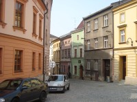 Olomouc-Havelkova ulice-dům č.7 s dělovou koulí z pol.18.stol.-Foto:Ulrych Mir.