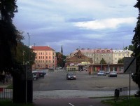 Olomouc-Aksamitova ulice-Městská tržnice od Smetanových sadů-Foto:Ulrych Mir.