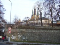 Olomouc-katedrála sv.Václava a kapitulní děkanství z Dobrovského ulice-Foto:Ulrych Mir.