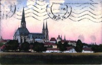 Olomouc-Pohled na chrám z kláštera Hradisko r.1921-sbírka:Ulrych Mir.