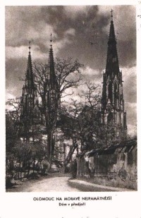 Olomouc na Moravě nejpamátnější-Dóm v předjaří-1949-sbírka:Ulrych Mir.