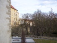 Olomouc-Univerzitní ulice-Jezuitský konvikt-pohled od Židovké brány na Bezručovy sady-Foto:Ulrych Mir.