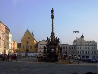 Olomouc-Dolní náměstí-Mariánský sloup,kostel Zvěstování P.Marie a Občanská beseda-Foto:Ulrych Mir.