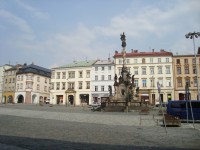 Olomouc-Dolní náměstí-Mariánský sloup a palác Jiřího Zikmunda ze Zástřizl-Foto:Ulrych Mir.