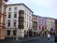 Olomouc-Dolní náměstí-Hauenschildův palác,dům U Červeného volka a Masné krámy-Foto:Ulrych Mir.