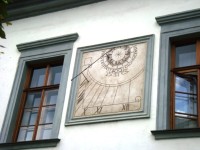 Olomouc-Křižkovského ulice-UP-Rektorát-Filozofická fakulta-sluneční hodiny z r. 1573-Foto:Ulrych Mir.