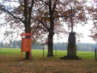 Nízký Jeseník-Černý kříž mezi Domašovem a Novou Véskou z r.1858 na společném hrobě padlých v bitvě r.1758-Foto:Ulrych Mir.