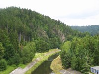Nízký Jeseník-Moravice pod Kružberskou přehradou-cvičné horolezecké skály-Foto:Ulrych Mir.