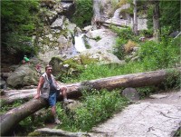 Nízký Jeseník-soutěska na říčce Huntavě s Rešovskými vodopády-Velký vodopád-Foto:Ulrych Mir.