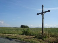 Nízký Jeseník-dřevěný kříž u Rudy u Rýmařova-Foto:Ulrych Mir.