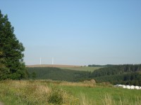 Nízký Jeseník-větrné elektrárny na Skalici(616m) u Jívové od Těšíkova-Foto:Ulrych Mir.