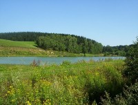 Nízký Jeseník-vodní nádrž Důlní potok pod Slunečnou-Foto:Ulrych Mir.