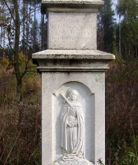 Kříž z r.1896 u křižovatky z Domašova do Nové Vésky a na Norberčany-detail-Foto:Ulrych Mir.