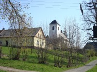 Guntramovice-kostel sv.Jakuba a hřbitov se společným hrobem padlých v r.1758-Foto:Ulrych Mir.