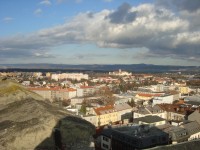 Olomouc z věže chrámu sv.Mořice-Lazce a Klášterní Hradisko-Nízký Jeseník mezi Sv. Kopečkem a Šternberkem s Jedovou(633m)-Foto:Ulrych Mir.