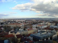 Olomouc z věže chrámu sv.Mořice-Lazce-Klášterní Hradisko-Sv. Kopeček-Nízký Jeseník s Jedovou(633m) a Šternberk-Foto:Ulrych Mir.