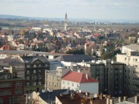 Olomouc z věže chrámu sv.Mořice-Hejčín s kostelem sv.Cyrila a Metoděje-Křelov a Drahanská vrchovina-Foto:Ulrych Mir.