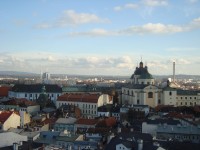 Olomouc z věže chrámu sv.Mořice-Regionální centrum-Seminář F. Xaverského-Sarkandrova kaple-kostel sv.Michala-Foto:Ulrych Mir.