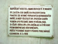 Poděbrady-Havířský kostel Nanebevzetí P.Marie z let 1516-1896-pamětní deska-Foto:Ulrych Mir.