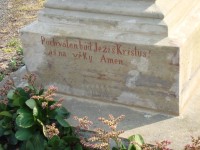 Lazníčky-kříž z r.1871 na návsi-detail-Foto:Ulrych Mir.