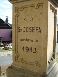 Čechovice-socha sv.Josefa před kaplí Narození Panny Marie z r.1913-Foto:Ulrych Mir.