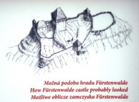 Fürstenwalde-hradní zřícenina-informační tabule-možná podoba hradu-Foto:Ulrych Mir.