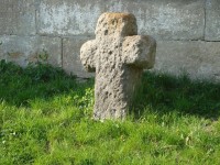 Budišov nad Budišovkou-smírčí kříž ze 16.stol. u kostela-Foto:Ulrych Mir.