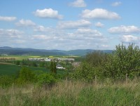 Velký Týnec-Hradisko (299 m)-pohled na Čechovice, Velkou Bystřici a Mariánské Údolí-Foto:Ulrych Mir.