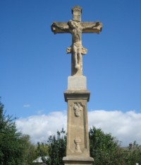 Velký Týnec-ústřední kříž na hřbitově z r.1834-detail-Foto:Ulrych Mir.