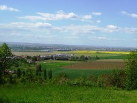 Velký Týnec-Hradisko (299 m)-pohled na Velký Týnec a Olomouc-Foto:Ulrych Mir.