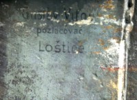 Bouzov-Kovářov-kamenný kříž u kaple na návsi-detail-Foto:Ulrych Mir.