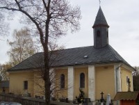 Bouzov-hřbitov s kostelem sv.Maří Magdalény-Foto:Ulrych Mir.