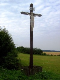 Hraničné Petrovice-kříž u silnice na Jívovou-Foto:Ulrych Mir.