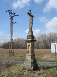 Bělkovice-kříž z r.1901 u staré silnice do Bohuňovic-Foto:Ulrych Mir.