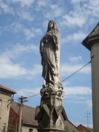 Čehovice-sloup se sochou Neposkvrněné P.Marie-detail-Foto:Ulrych Mir.