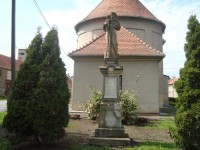 Čehovice-sloup se sochou sv.Antonína z r.1906-Foto:Ulrych Mir.