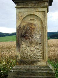 Lišnice-kříž z r.1884 před obcí ze směru od Vyšehorek-detail-Foto:Ulrych Mir.