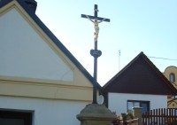 Litovel-Nová Ves-kaple Korunované P.Marie a litinový kříž-detail-Foto:Ulrych Mir.