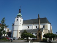 Svitavy-Mariánský sloup se sousoším z r.1703 a kostel Navštívení P.Marie na náměstí Míru-Foto:Ulrych Mir.