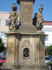 Svitavy-Mariánský sloup se sousoším z r.1703 na náměstí Míru-detail-Foto:Ulrych Mir.