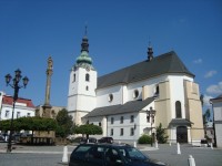 Svitavy-Mariánský sloup se sousoším z r.1703 a kostel Navštívení P.Marie na náměstí Míru-Foto:Ulrych Mir.