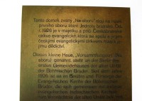 Kunvald-památník J.A.Komenského-domek Na Sboru-informační deska-Foto:Ulrych Mir.
