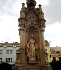 Kostelec nad Orlicí-sloup Nejsvětější Trojice-Matka Boží-Foto:Ulrych Mir.