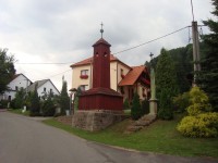 Žampach-obecní kříž a dřevěná zvonice-Foto:Ulrych Mir.