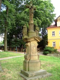 Potštejn-kříž Kalvárie u kostela sv.Vavřince-Foto:Ulrych Mir.